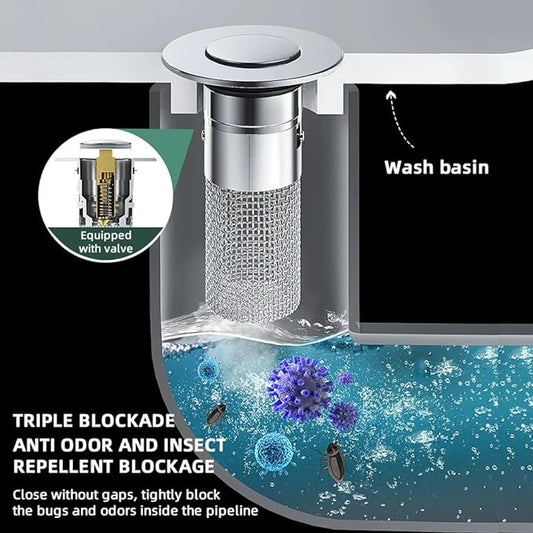 Isolez les odeurs et prévenez les cafards - Filtre de drainage de sol en acier inoxydable