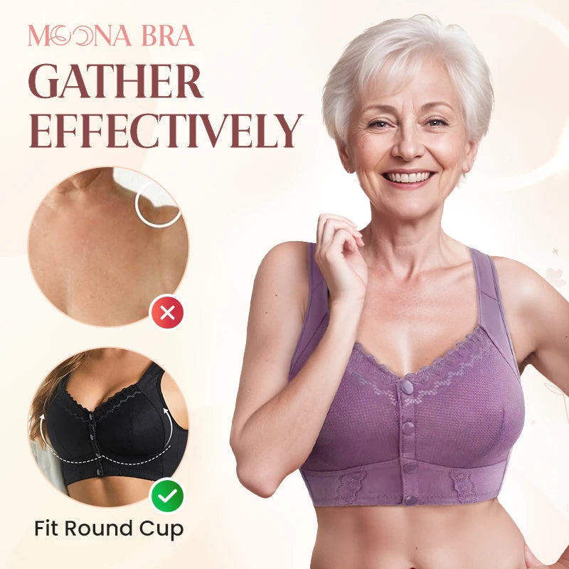 Front Closure Breathable Bra for Seniors