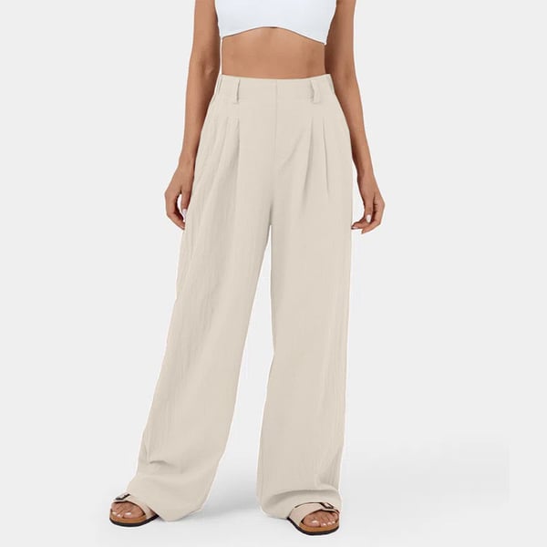 🔥 High Waisted Plicated Side Pocket Wide Leg Pants（🔥Buy 2 Free Shipping🔥）