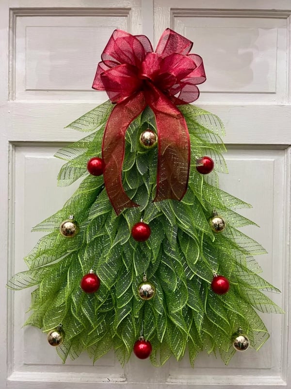 🔥Last Day 49% OFF - 🎄Handmade Christmas Tree Wreath for Front Door