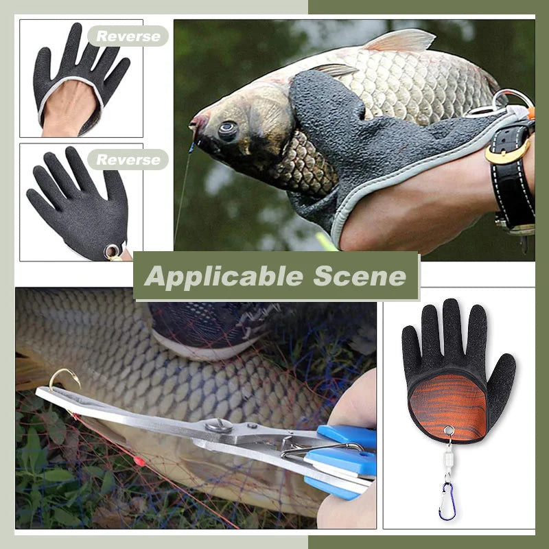 Guantes de pesca antideslizantes para proteger la mano