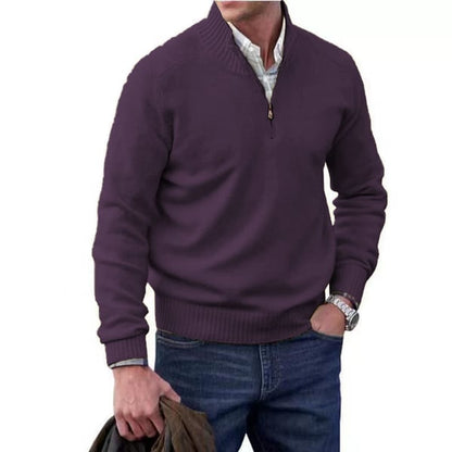 Men's Cashmere Zipper Basic Sweater (Buy 2 Free Shipping)