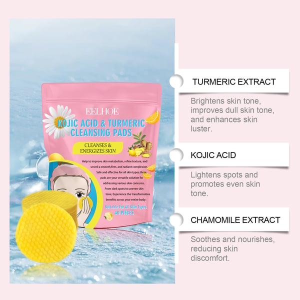 🏆#1 Bestselling🏆 Turmeric Kojic Acid Cleansing Pads