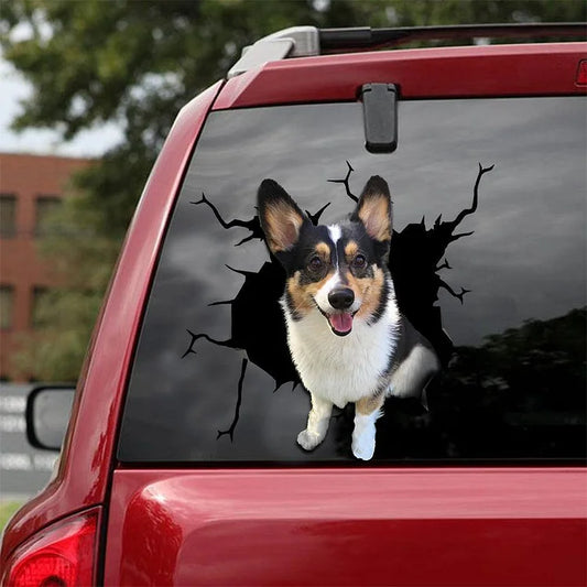 Welsh Corgi Crack pegatina de coche, pegatina de inodoro, pegatina de nevera 19