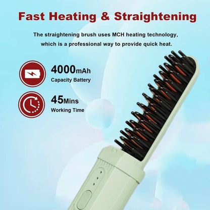 2024 New In-Women's Cordless Hair Straightener Brush