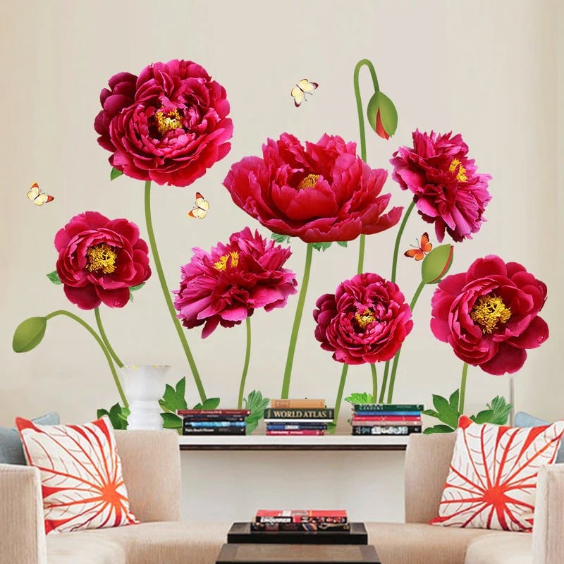 (❤️ HOT SALE- 49% OFF) Flower wall sticker wallpaper