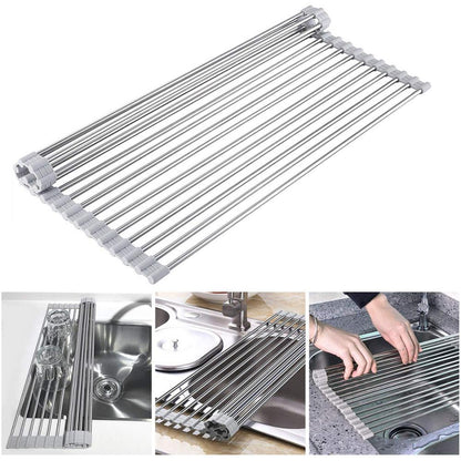 (🔥HOT SALE NOW 49% OFF) - Portable Stainless Steel Rolling Rack (BUY 2 GET FREE SHIPPING)