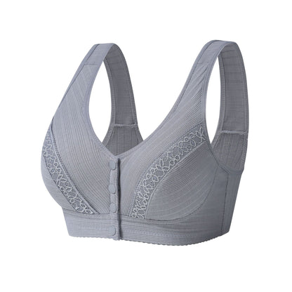 Buy 2 Get 1 Free-2024 Front Button Breathable Skin-Friendly Cotton Bra