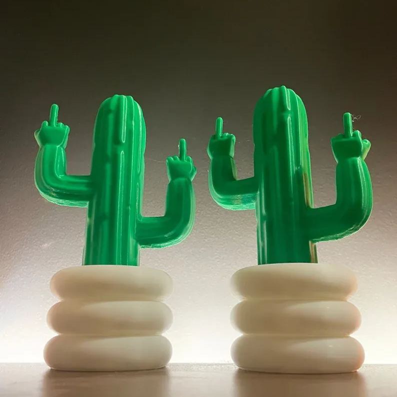 🌵🖕Fucktus - Middle Finger Cactus Figurine