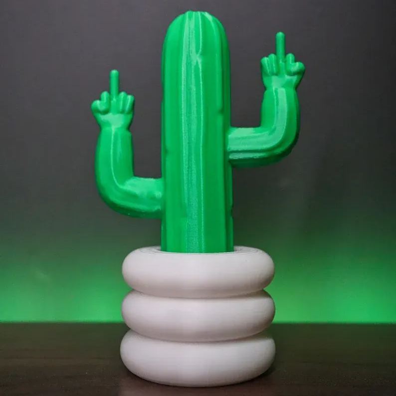 🌵🖕Fucktus - Middle Finger Cactus Figurine