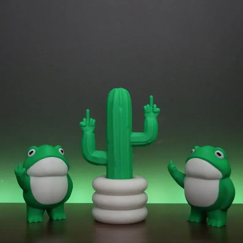 🌵🖕Fucktus - Middle Finger Cactus Figurine