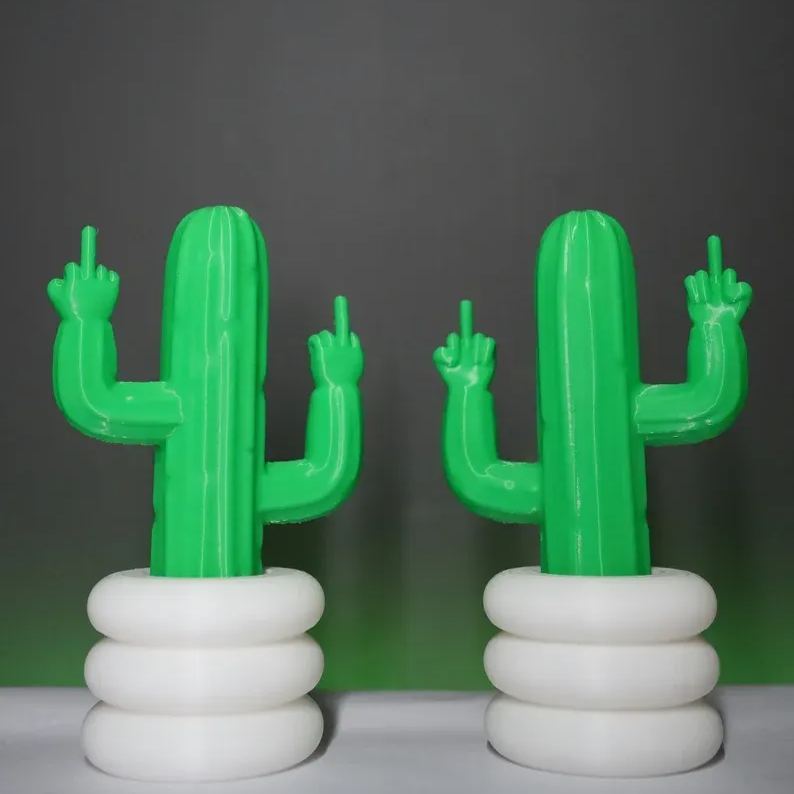 🌵🖕Fucktus - Middle Finger Cactus Figurine