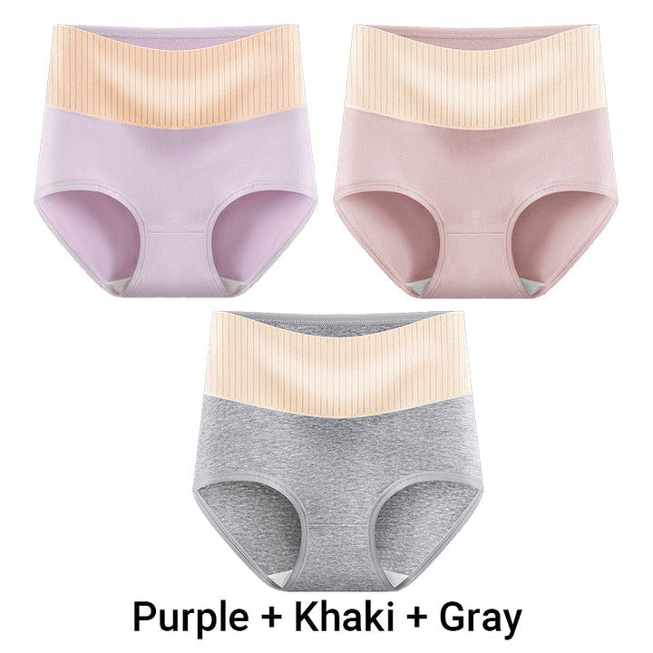 🔥😊 3pcs Women's High Waisted Breathable Antibacterial Soft Underwear