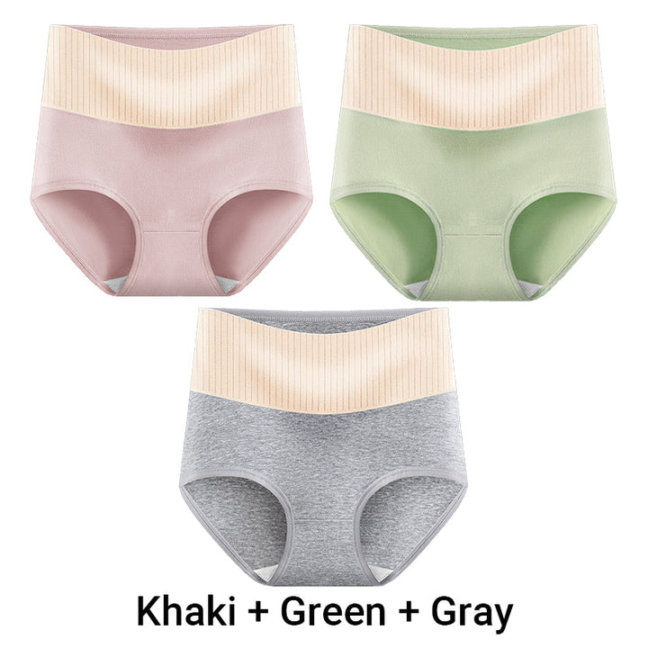 🔥😊 3pcs Women's High Waisted Breathable Antibacterial Soft Underwear