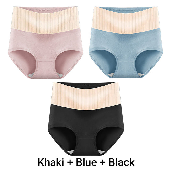 🔥😊 3pcs Women's High Waisted Breathable Antibacterial Soft Underwear