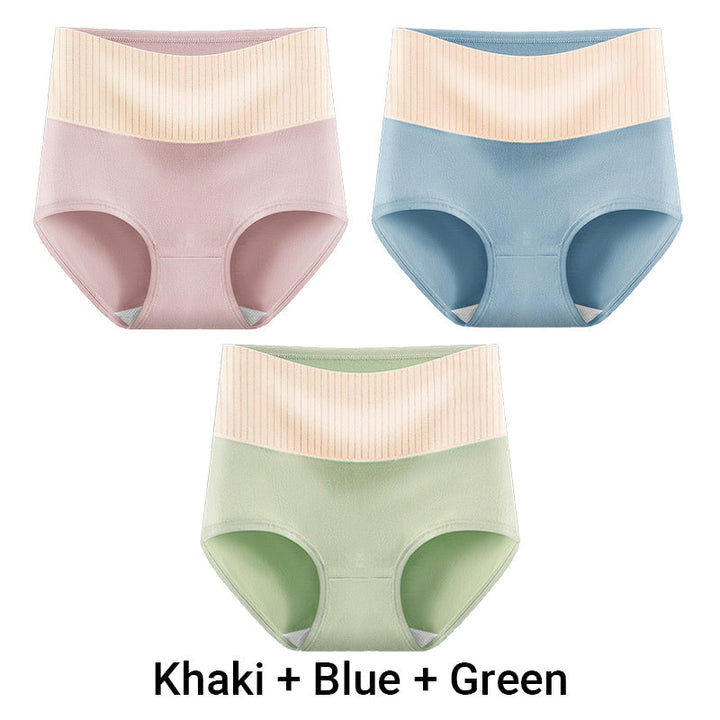 🔥😊 3pcs Women's High Waisted Breathable Antibacterial Soft Underwear