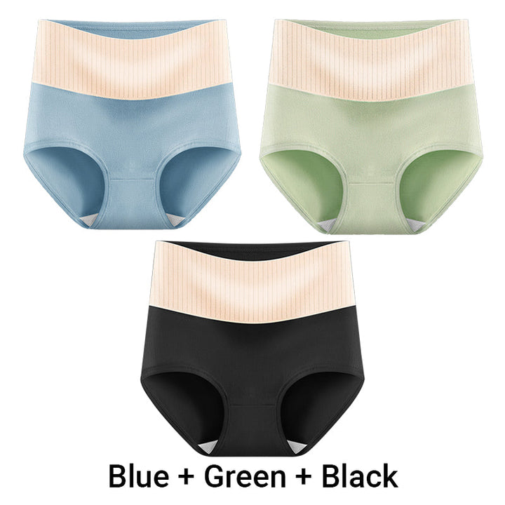 🔥😊 3pcs Women's High Waisted Breathable Antibacterial Soft Underwear