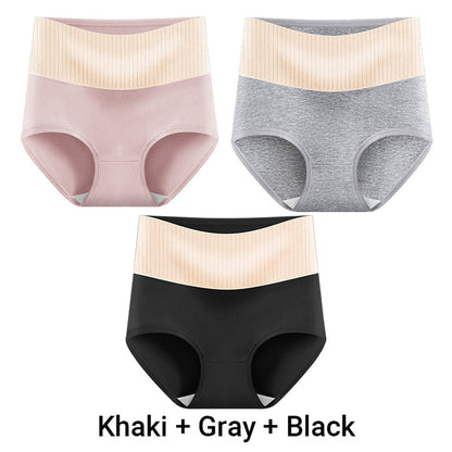 🔥😊 3pcs Women's High Waisted Breathable Antibacterial Soft Underwear