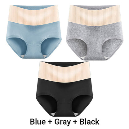 🔥😊 3pcs Women's High Waisted Breathable Antibacterial Soft Underwear