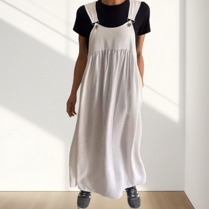 🔥LAST DAY 70% OFF🔥Women’s Casual Solid Color Long Pinafore Dress（ Buy 2 Free Shipping ）