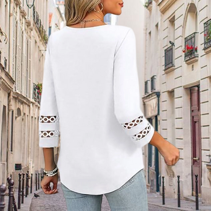 💥Last Day Special Sale 50% OFF💝2025 New Womens 3/4 Length Sleeve Tops Trendy V Neck T Shirts