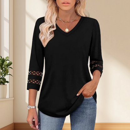💥Last Day Special Sale 50% OFF💝2025 New Womens 3/4 Length Sleeve Tops Trendy V Neck T Shirts
