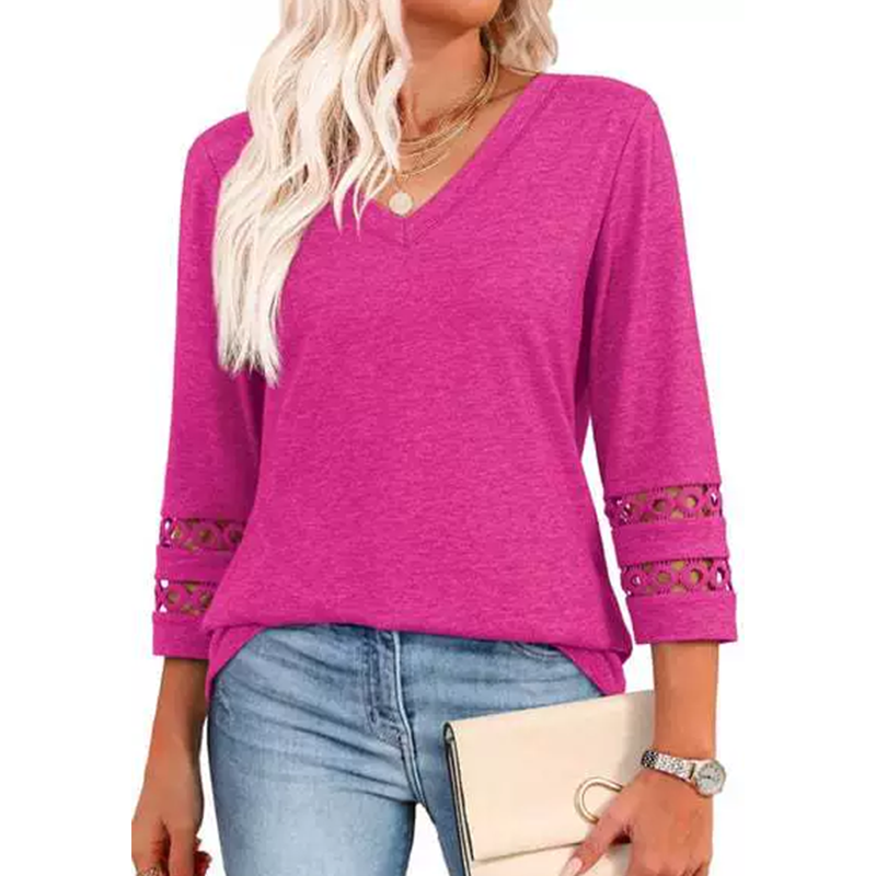 💥Last Day Special Sale 50% OFF💝2025 New Womens 3/4 Length Sleeve Tops Trendy V Neck T Shirts