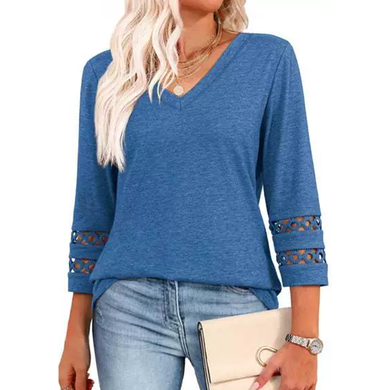 💥Last Day Special Sale 50% OFF💝2025 New Womens 3/4 Length Sleeve Tops Trendy V Neck T Shirts