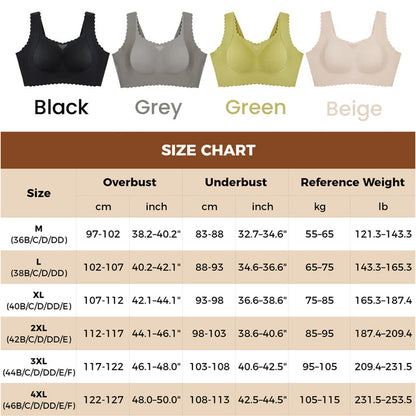 Women’s Seamless Comfortable Bra with Plus Size