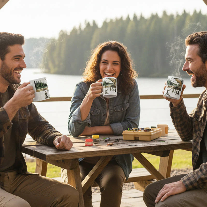 Ceramic Fishing Themed Coffee Mug