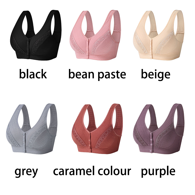 Buy 2 Get 1 Free-2024 Front Button Breathable Skin-Friendly Cotton Bra