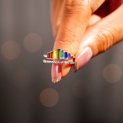 I Would Change The World For You Rainbow Ring