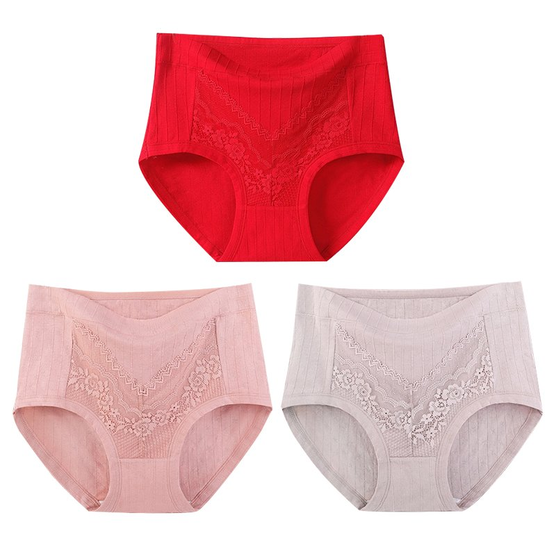 2024 Newest Plus Size LeakProof Lace Cotton Panties