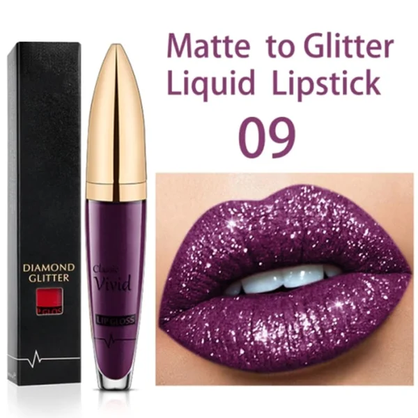 Diamond Lip Gloss Matte To Glitter Liquid Lipstick Waterproof