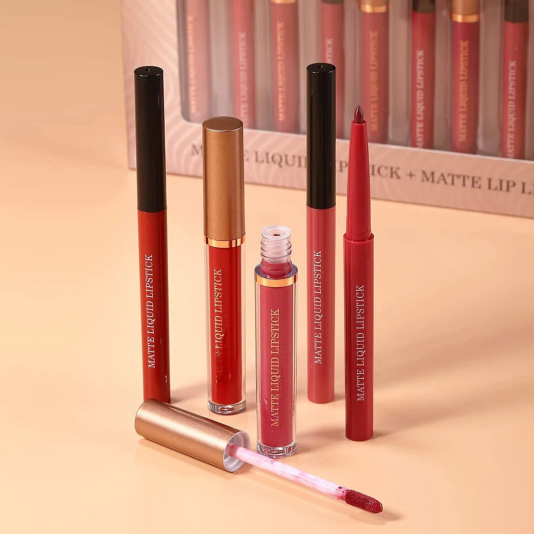 Matte Liquid Lipstick Lip Liner Pens