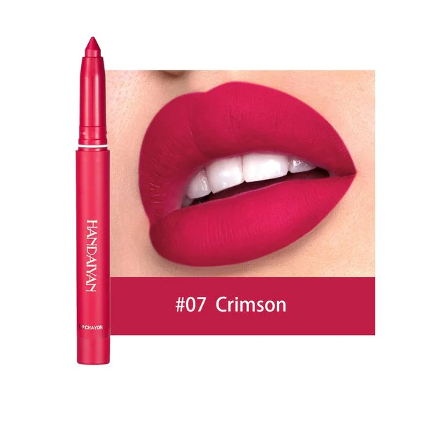 12 COLOR HANDAIYAN ROTATING SHARPENABLE MATTE LIPSTICK PENCILS