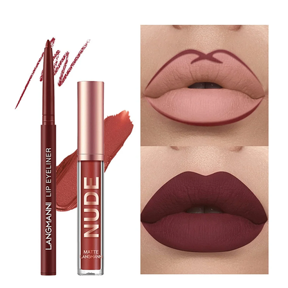 Matte Liquid Lipstick Lip Liner Pens