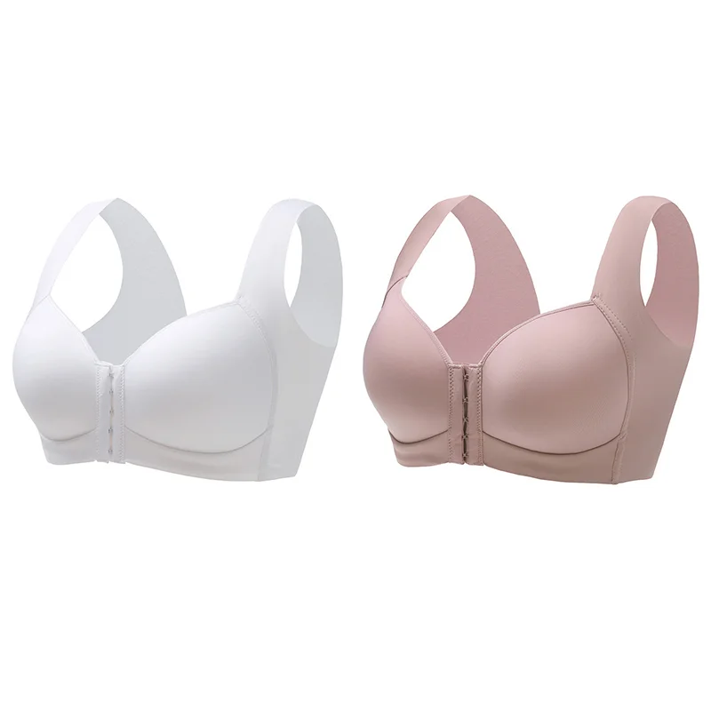 Plus Size Front Buckle Wide Strap Back Support Bra