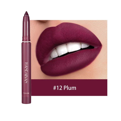 12 COLOR HANDAIYAN ROTATING SHARPENABLE MATTE LIPSTICK PENCILS