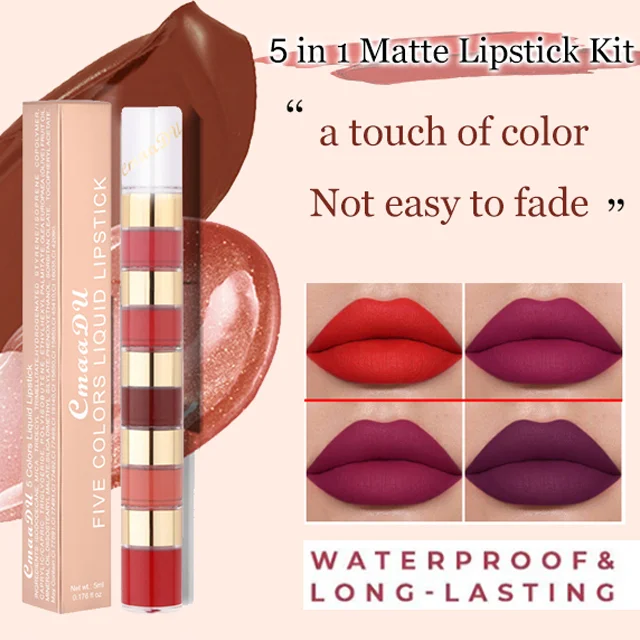 5 in 1 Matte Lipstick Set