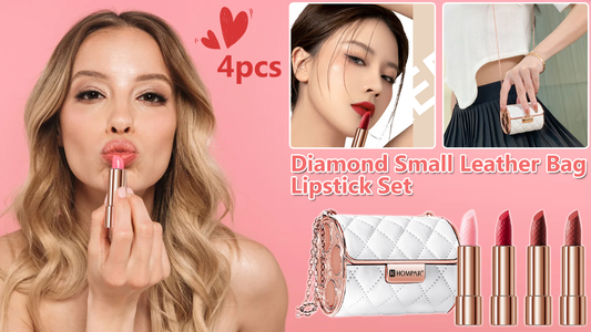 Diamond Small Leather Bag Lipstick Set