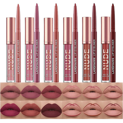 Matte Liquid Lipstick Lip Liner Pens