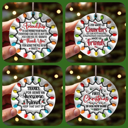 (🔥BLACK FRIDAY HOT SALE 70% OFF )-🎄CHRISTMAS ORNAMENT-🎁AWESOME FRIEND