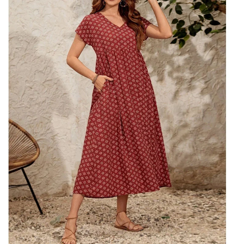 🌸VENTE CHAUDE 2023 - 49% DE RÉDUCTION🌸NOUVELLE Robe vintage à col en V 2023