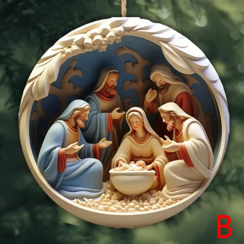 🔥Réduction d'aujourd'hui - 45 % 🔥— Décoration de Noël de la Nativité faite à la main