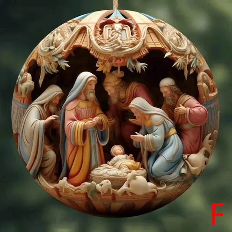 🔥Réduction d'aujourd'hui - 45 % 🔥— Décoration de Noël de la Nativité faite à la main