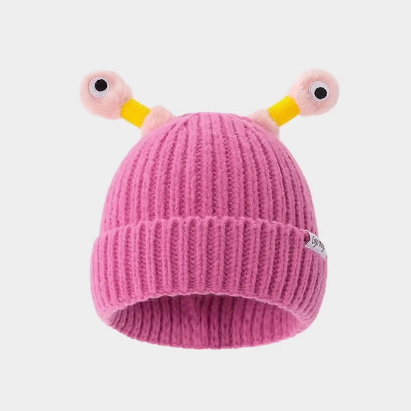 🔥VENTA CALIENTE - 49% DE DESCUENTO🔥Gorro de punto de pequeño monstruo brillante y lindo para padres e hijos de invierno