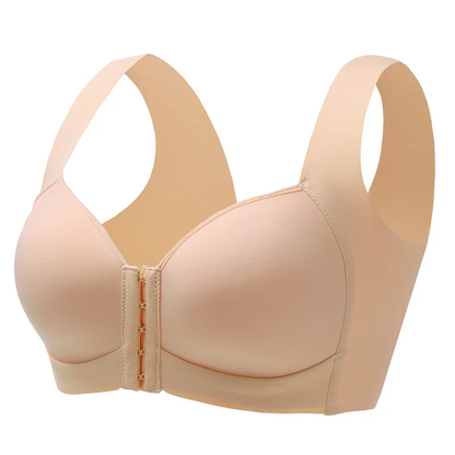 Plus Size Front Buckle Wide Strap Back Support Bra