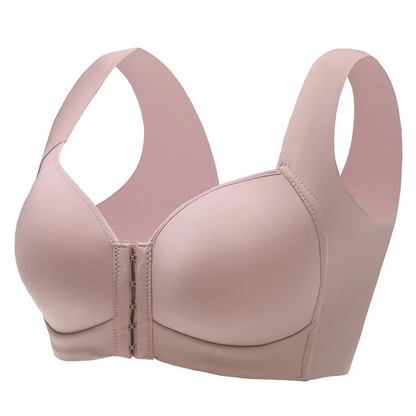 Plus Size Front Buckle Wide Strap Back Support Bra