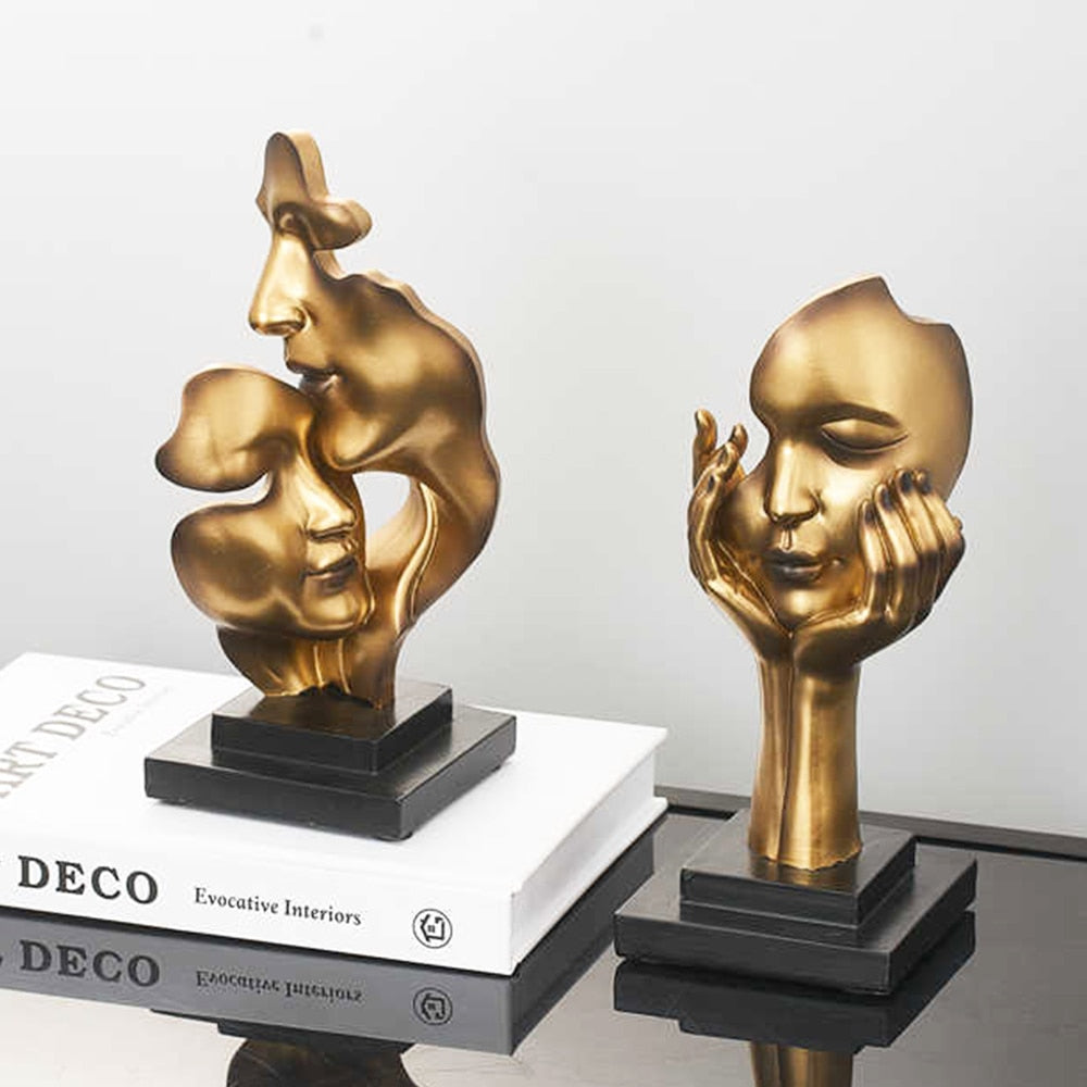 Sculptures de visage abstraites